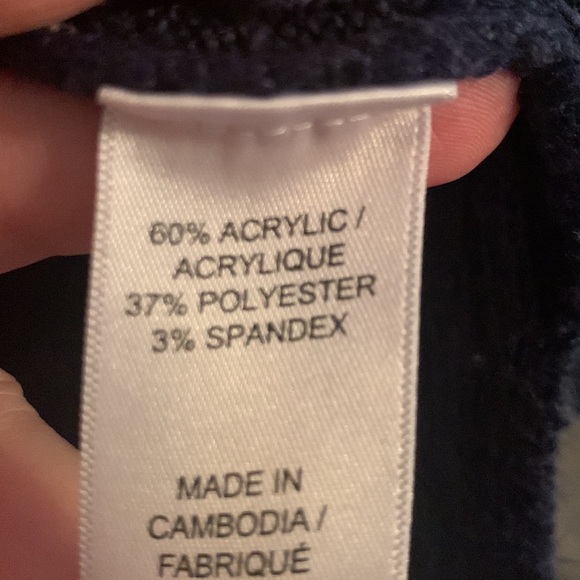 Navy turtleneck long sleeved sweater - Picture 2 of 3